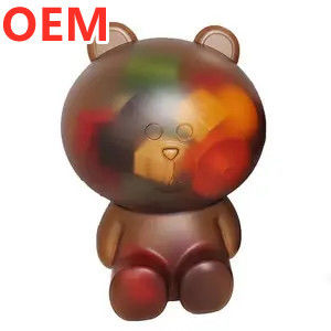 Customization OEM Desain Kartun Popcorn Bucket Plastik 3d Kartun Popcorn Bucket