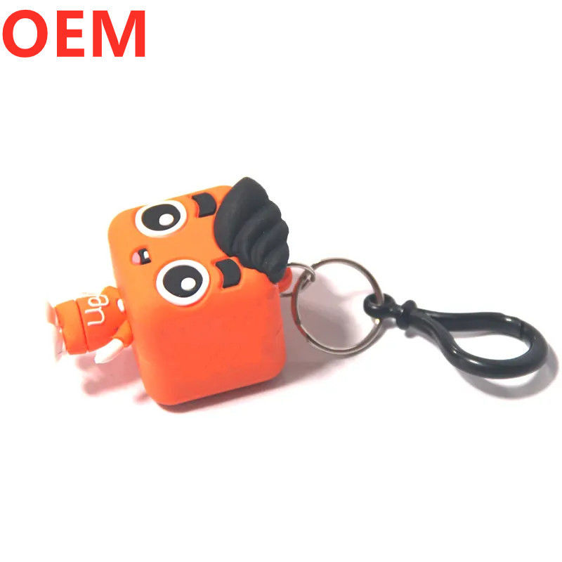 Custom 3d Plastik Kreatif Kartun Key Ring Keychain OEM Pabrik Grosir Plastik Kartun Keychain