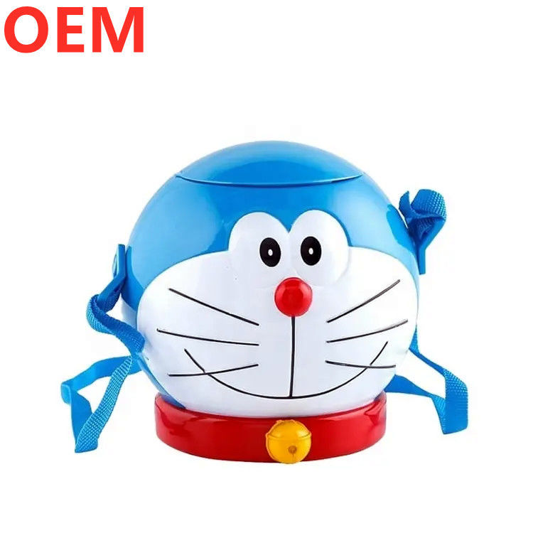 Custom Creative Cartoon Popcorn Bucket Desain 3D Plastik Popcorn Bucket Container