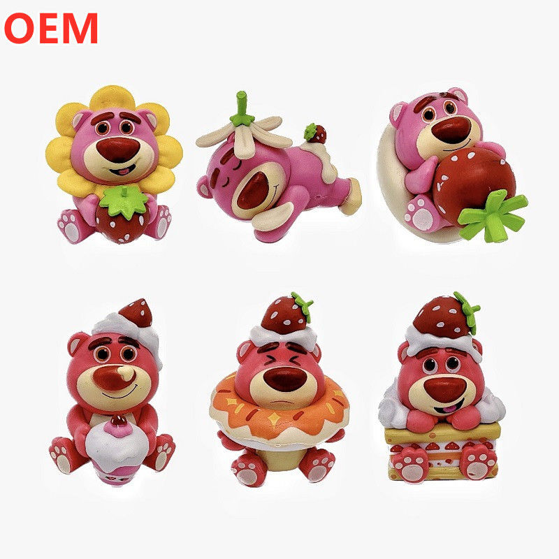 OEM Factory Custom Kualitas Tinggi Karakter Kartun 3d Plastik, Mainan Karakter Kartun PVC