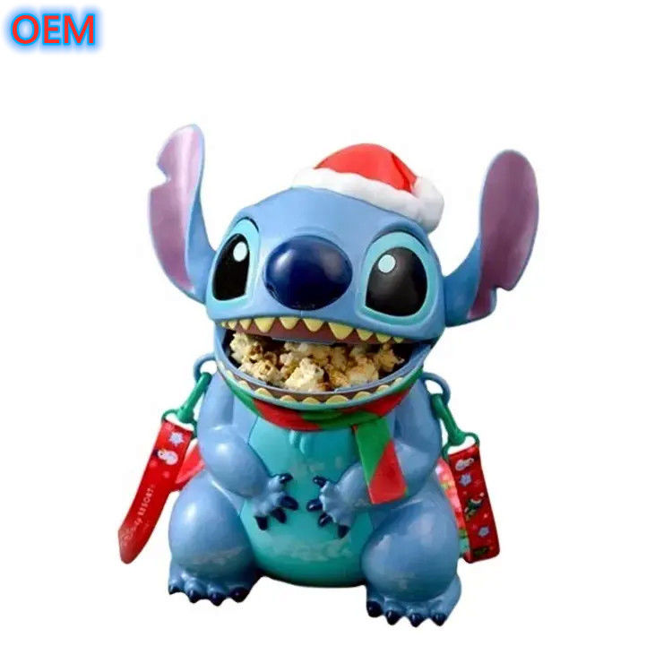 Pabrik Custom digunakan kembali Plastik Popcorn Container Bucket OEM Desain 3d Popcorn Bucket