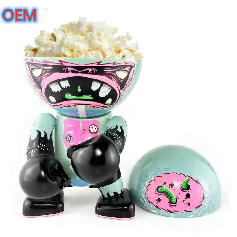 Karikatur Popcorn Bucket Kustomisasi, Desain OEM Kualitas Tinggi Plastik Popcorn Bucket