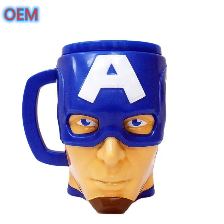 3d Kartun Popcorn Bucket yang Dapat Digunakan Kembali Customization Desain OEM Plastik Container Popcorn Bucket