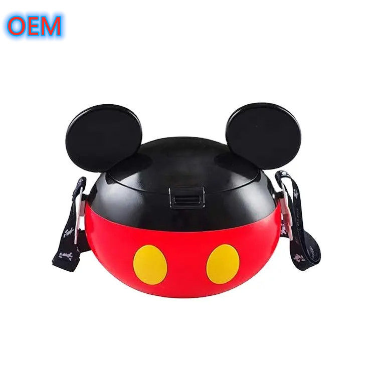 3d Kartun Popcorn Bucket yang Dapat Digunakan Kembali Customization Desain OEM Plastik Container Popcorn Bucket