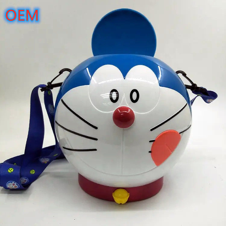 3d Kartun Popcorn Bucket yang Dapat Digunakan Kembali Customization Desain OEM Plastik Container Popcorn Bucket