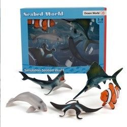 OEM pabrik kustom Simulasi Kehidupan Laut Hewan Model Kit Aksi Tokoh Miniatur Pendidikan