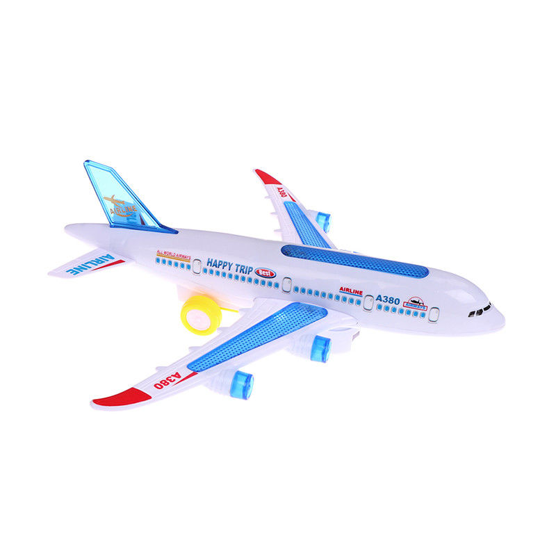 DIY Perhimpunan Airbus Pesawat Autopilot Flash Sound Musik Lampu Mainan Pesawat Listrik Mainan Untuk Anak-anak Anak-anak