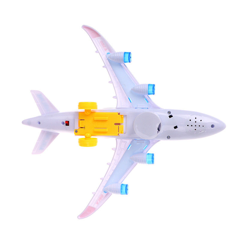 DIY Perhimpunan Airbus Pesawat Autopilot Flash Sound Musik Lampu Mainan Pesawat Listrik Mainan Untuk Anak-anak Anak-anak