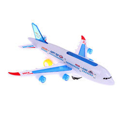 DIY Perhimpunan Airbus Pesawat Autopilot Flash Sound Musik Lampu Mainan Pesawat Listrik Mainan Untuk Anak-anak Anak-anak