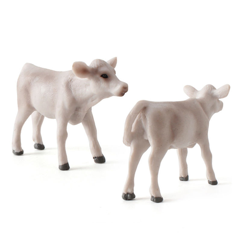 Custom Zoo Farm Fun Toys Model Sapi Action Figure Simulasi Figur Hewan Model Plastik