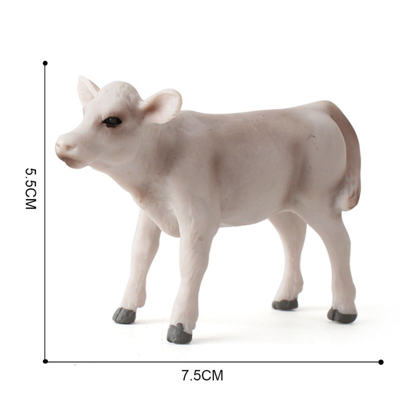 Custom Zoo Farm Fun Toys Model Sapi Action Figure Simulasi Figur Hewan Model Plastik