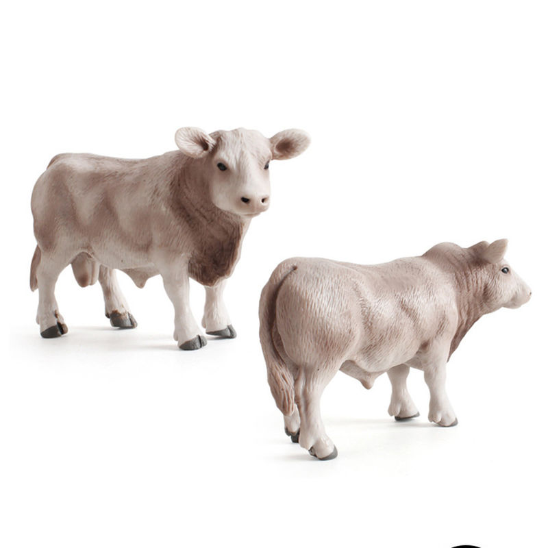 Custom Zoo Farm Fun Toys Model Sapi Action Figure Simulasi Figur Hewan Model Plastik