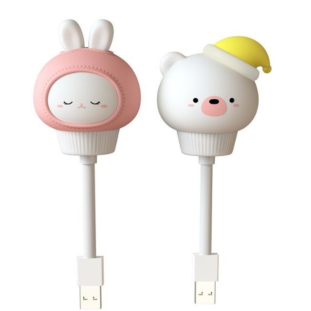 FACTORY Custom Toy Lamp PVC Vinyl LED Light Up Toys Cute Cartoon USB Lampu Malam
