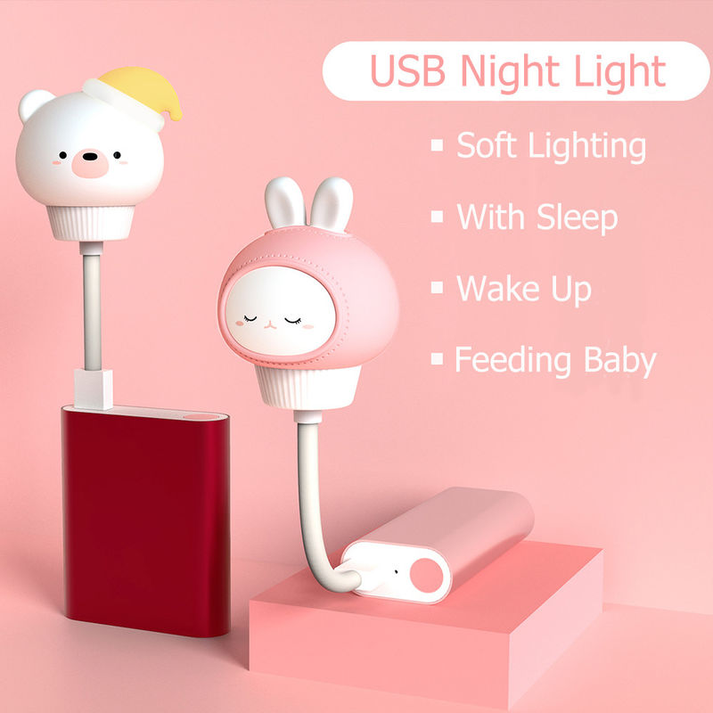 FACTORY Custom Toy Lamp PVC Vinyl LED Light Up Toys Cute Cartoon USB Lampu Malam