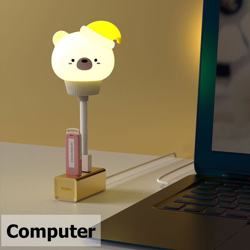 FACTORY Custom Toy Lamp PVC Vinyl LED Light Up Toys Cute Cartoon USB Lampu Malam