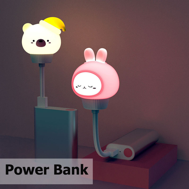 FACTORY Custom Toy Lamp PVC Vinyl LED Light Up Toys Cute Cartoon USB Lampu Malam