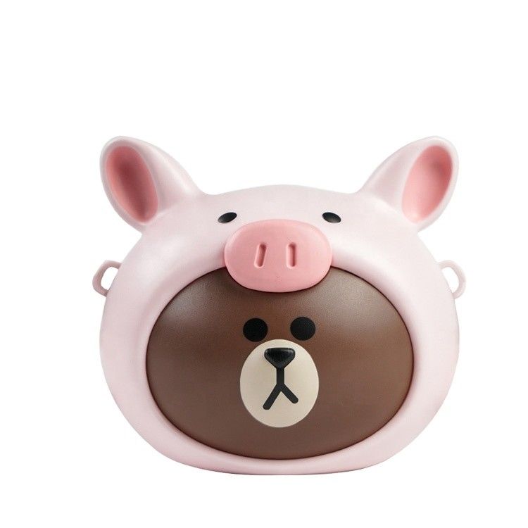 Custom Tinggi Kualitas Cute Plastik 3D Tokoh Mainan Popcorn Ember untuk Natal