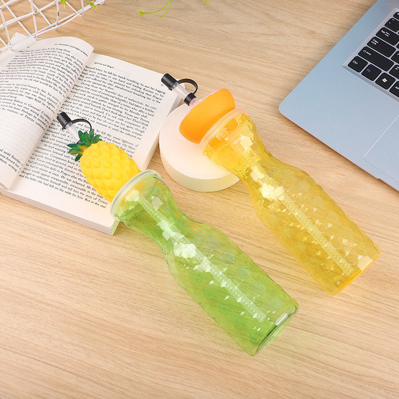 Cangkir Bentuk Buah Plastik dengan Cangkir Teh Susu Jerami Botol Jus Portable
