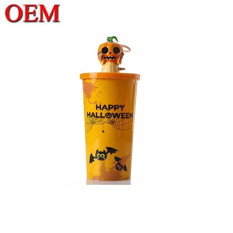 OEM 3D Koleksi Desainer Mainan Custom Anda Sendiri Plastik Cup 3D Kartun Minum Cup
