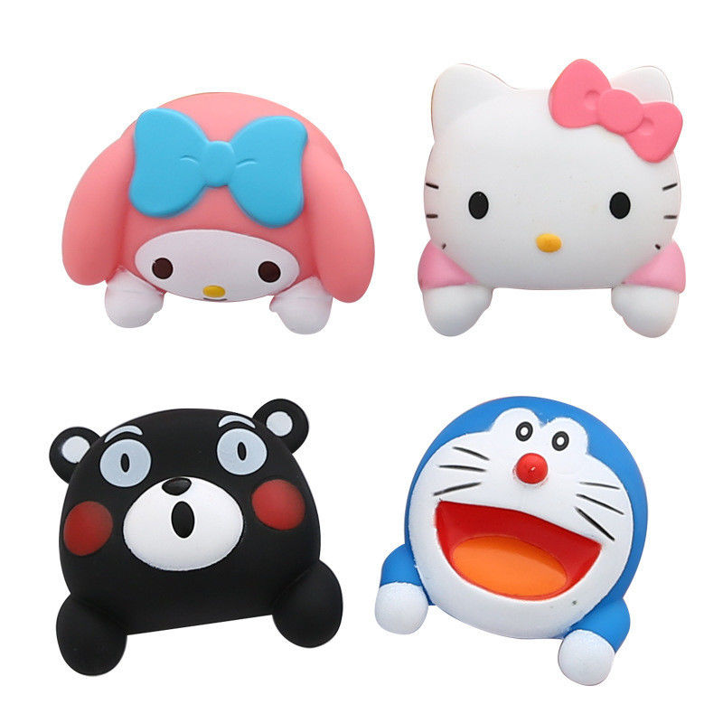 Kt Cat Kartun Switch Cover Ruang Dekorasi 3D On-Off Switch Sticker Switch Outlet Wall Sticker