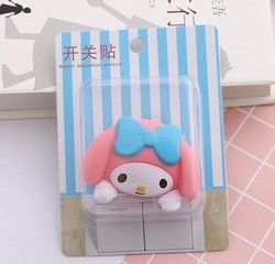 Kt Cat Kartun Switch Cover Ruang Dekorasi 3D On-Off Switch Sticker Switch Outlet Wall Sticker