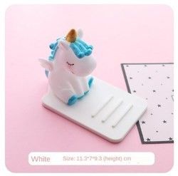 Kartun Silikon Pemegang Ponsel Pemalas Unicorn Mobil Desktop Multi-fungsi Bracket Adjustable Stand Non-slip