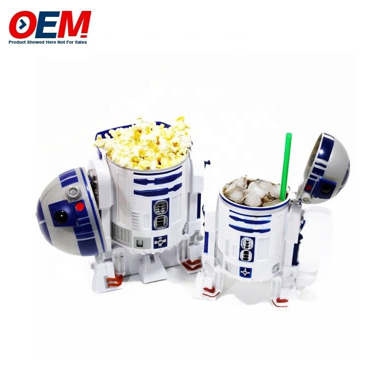 Plastik Custom Popcorn Container Cetak Film Star Film Popcorn Bucket dengan Tutup