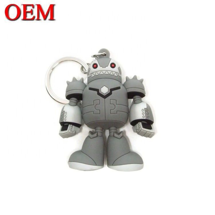 OEM Logo Soft PVC 3D Keychain Custom Keychain Hewan Tokoh desain sendiri Keychain