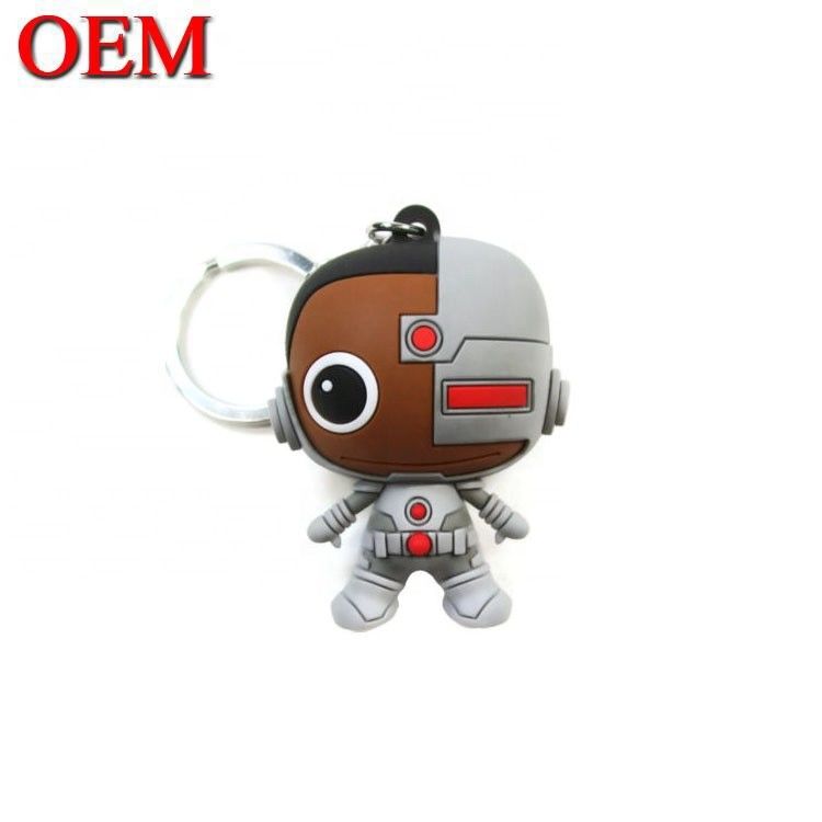OEM Logo Soft PVC 3D Keychain Custom Keychain Hewan Tokoh desain sendiri Keychain