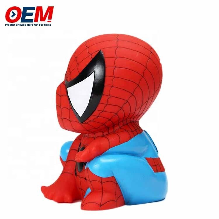 OEM pabrik membuat Kartun Plastik Coin Bank PVC Pika Dengan Kunci Kunci Piggy Bank Plastik