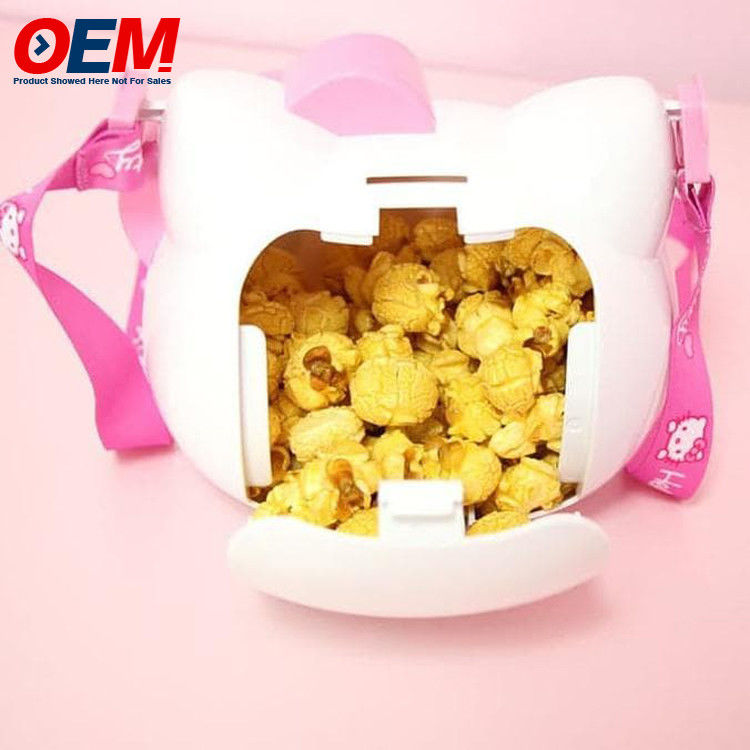 Custom pabrik Hello Kit-ty Popcorn Container Film Bucket 64 oz Plastik Teater