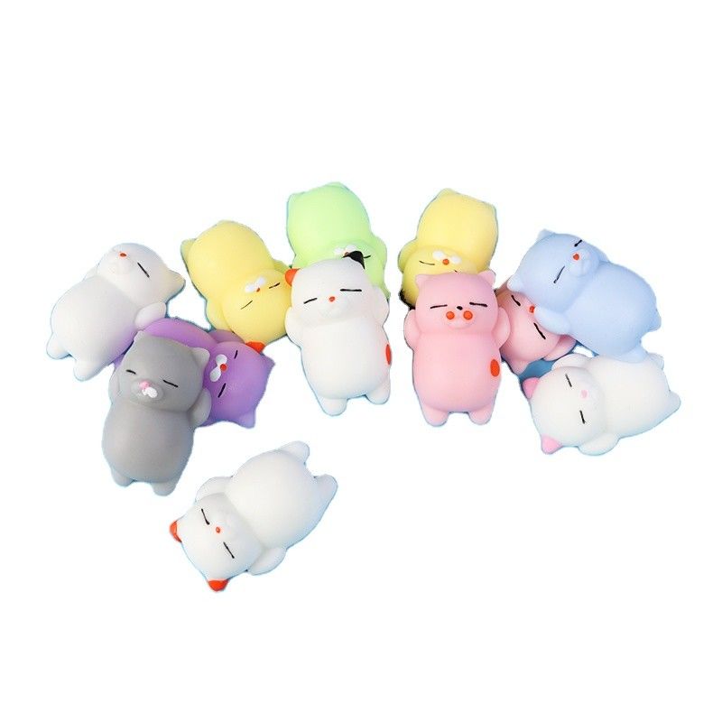 OEM pabrik kustom Hewan Antistress Slimy Squeeze Toys Lucu Mainan Mini Mochi Squishy mainan