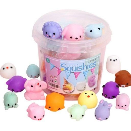 OEM pabrik kustom Hewan Antistress Slimy Squeeze Toys Lucu Mainan Mini Mochi Squishy mainan