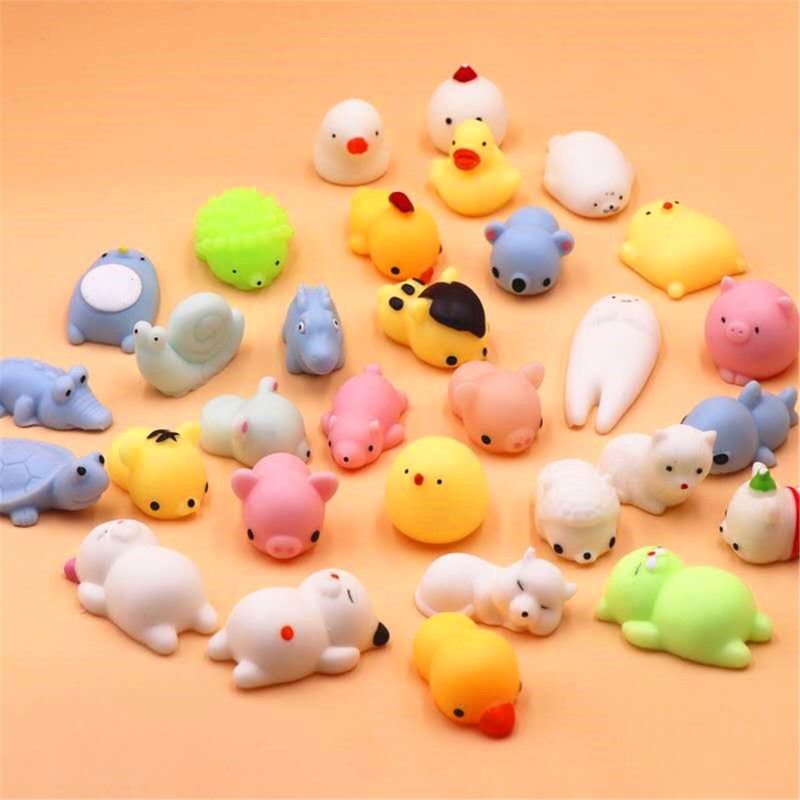 OEM pabrik kustom Hewan Antistress Slimy Squeeze Toys Lucu Mainan Mini Mochi Squishy mainan