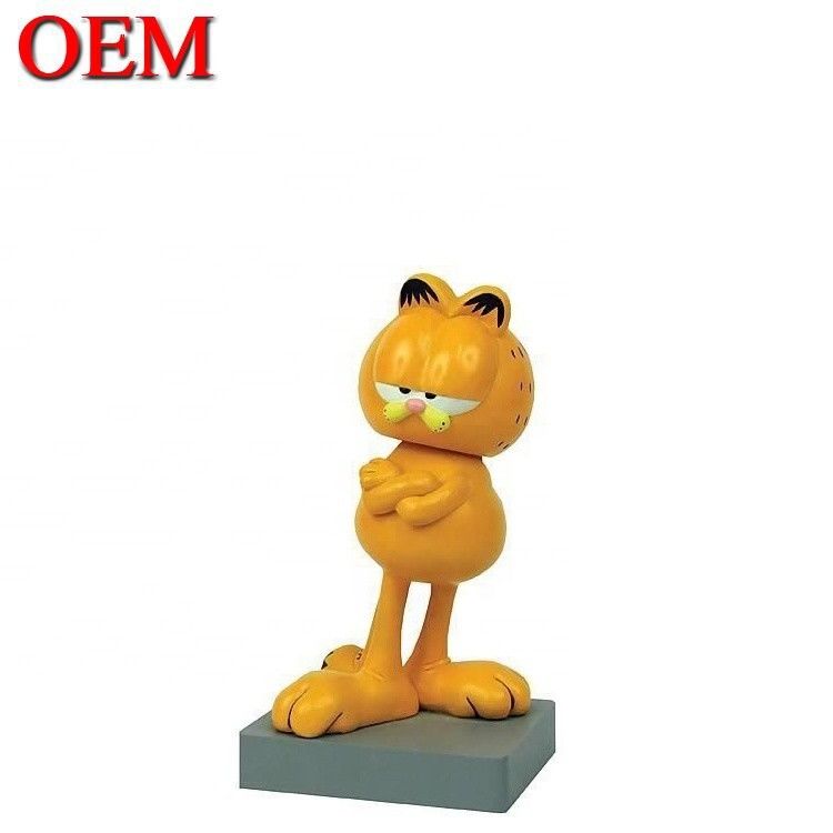 Produsen OEM Plastic Lazy Cat Toy Figure Custom PVC 3D Anime Injeksi Seni Vinyl Toys