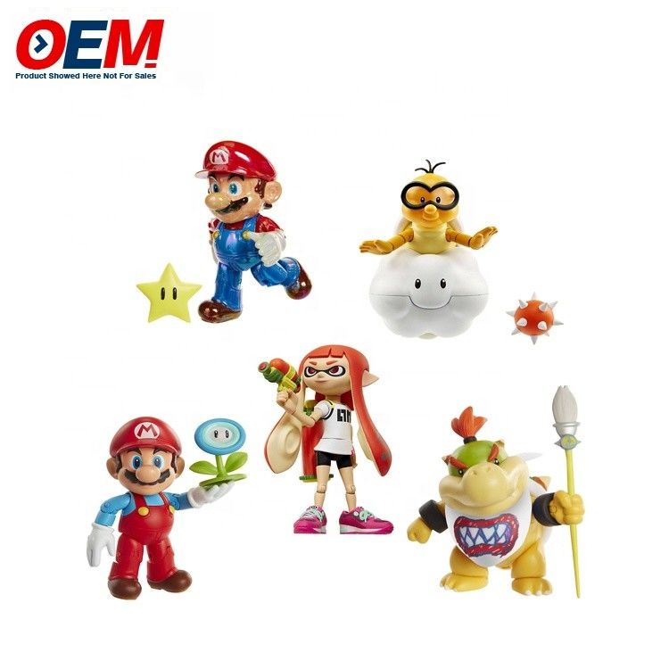 Toko mainan plastik PVC vinyl Fugure Custom Kawaii Figure Mario Kolektif Toy Set