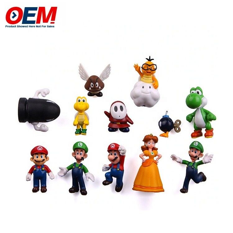 Toko mainan plastik PVC vinyl Fugure Custom Kawaii Figure Mario Kolektif Toy Set