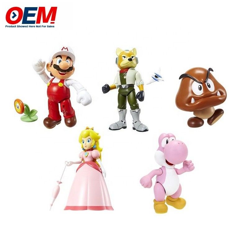 Toko mainan plastik PVC vinyl Fugure Custom Kawaii Figure Mario Kolektif Toy Set