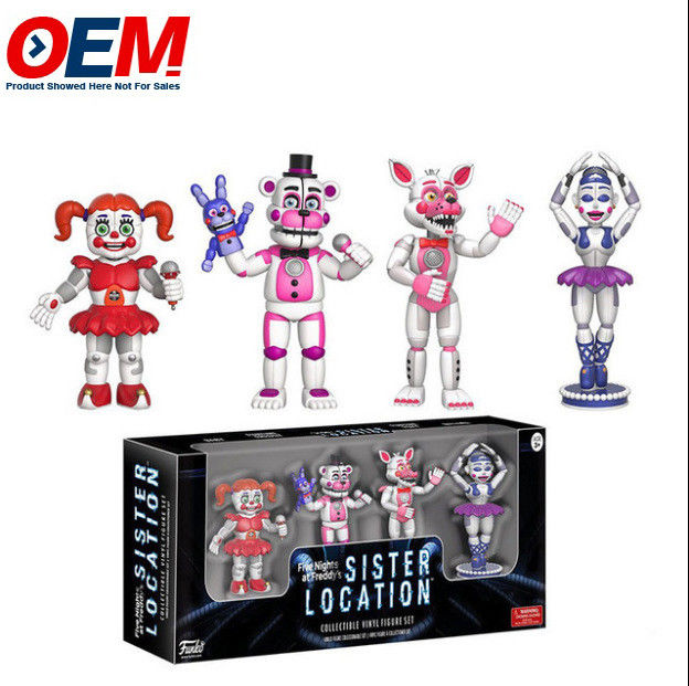 Customized OEM Hot sell New arrival Five Nights At Freddy Action Figures 4pcs/pack FNAF Toy Model PVC Action Figure