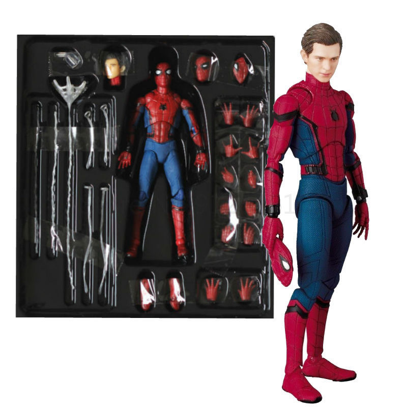 Custom Kualitas tinggi 15cm Spider Man Toys Tom Holland PVC Action Figure Spiderman Koleksi mainan dengan kotak