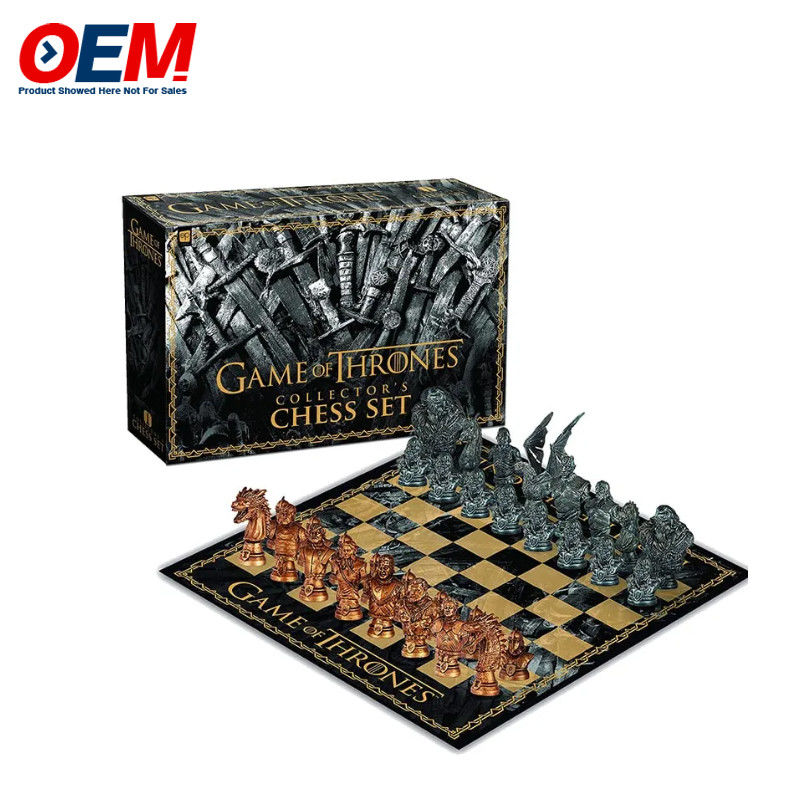 Set Catur Karakter Plastik PVC yang Disesuaikan OEM Figur Catur Set Papan Catur Buat Mainan Catur Lucu