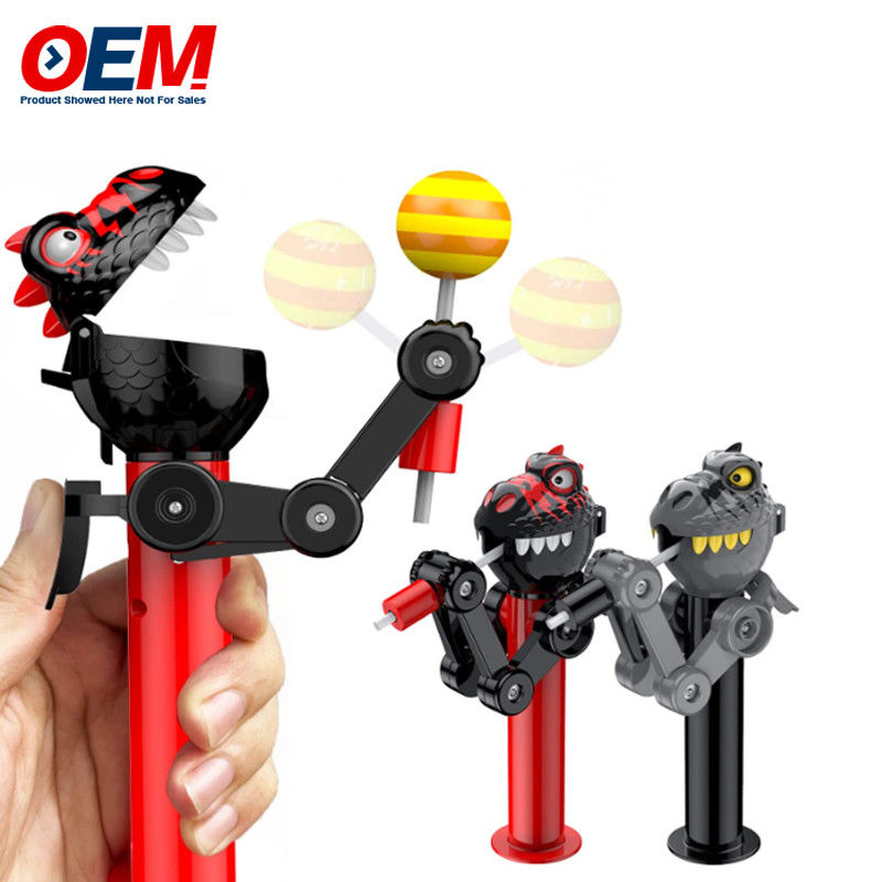 Pop-Up Lollipop Holder Case Made Plastic Candy Toy OEM Kreatif Lollipop Toy Untuk Anak