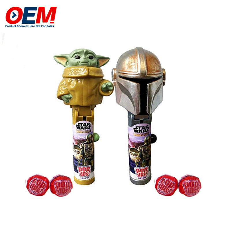 Pop-Up Lollipop Holder Case Made Plastic Candy Toy OEM Kreatif Lollipop Toy Untuk Anak