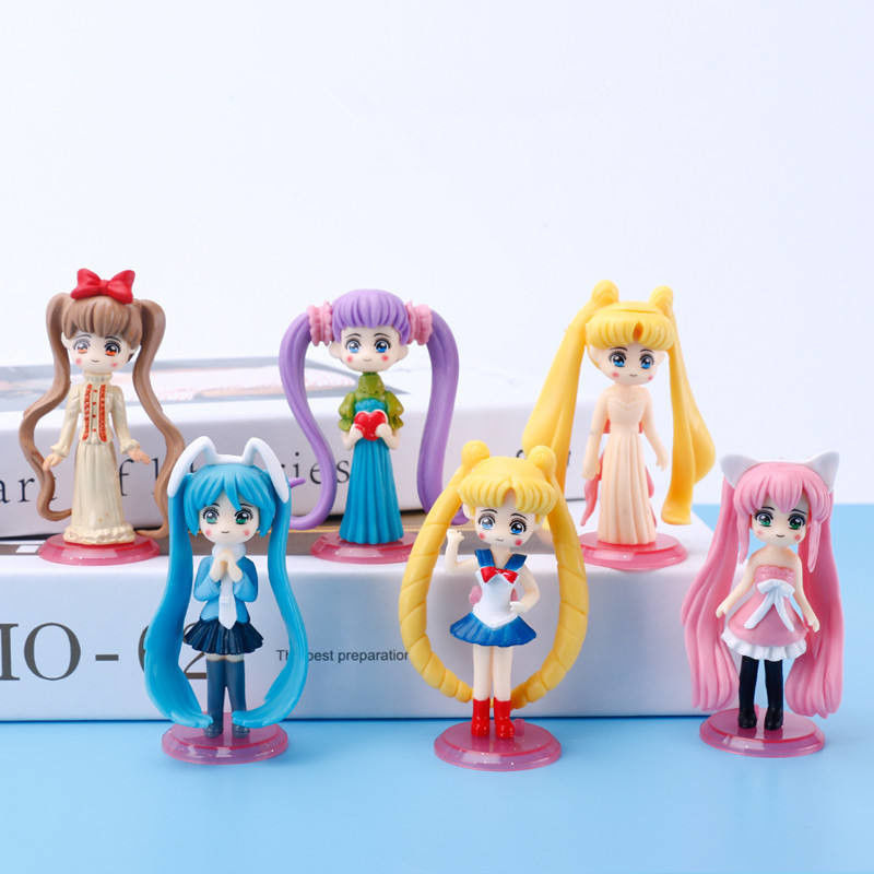 Produsen mainan OEM Mini Sailor Moon Toys Surprise Toys Can Put In Capsule