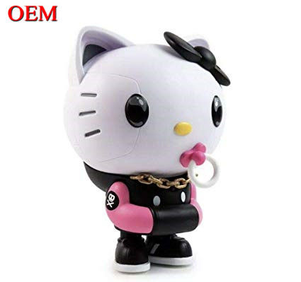 Custom OEM Made PVC Cute Mini Plastik Kartun Kitty Kucing Mainan Untuk Anak Produsen
