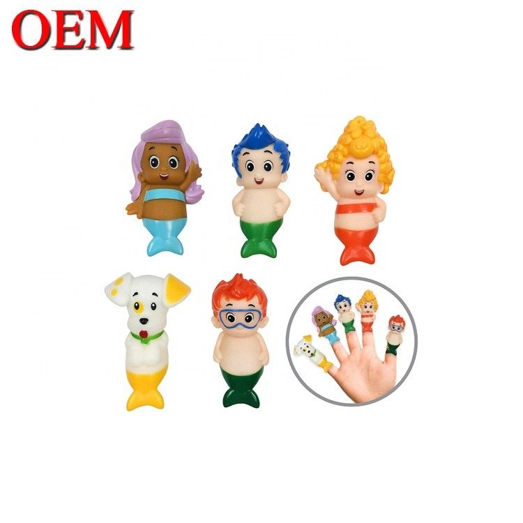 3D Plastik Figur Jari Boneka Mainan OEM Hand Play Toy Untuk Anak Custom Plastik Figur