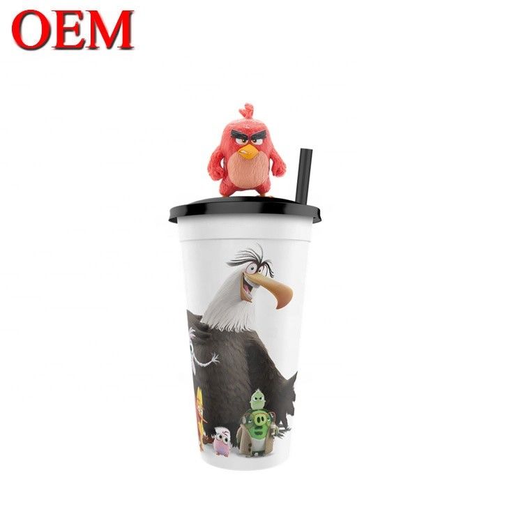 Custom Desain Anda Sendiri kecil PVC 3D Cup Tokoh OEM Plastik Topper Tokoh Mainan