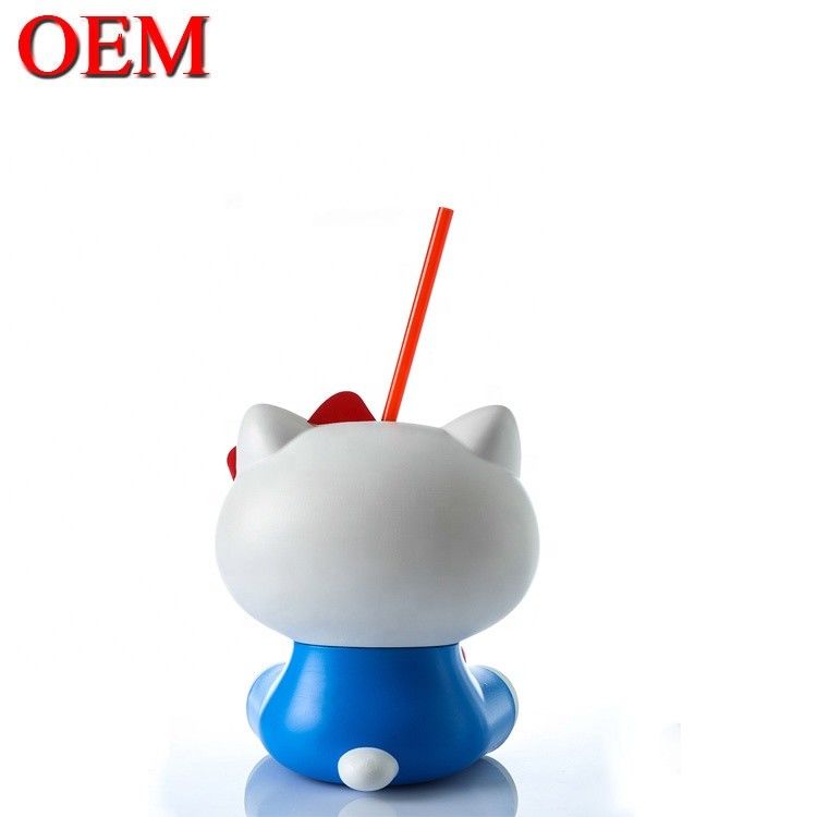 Custom Spider-Man 3D Model Botol OEM Karakter Bentuk Straw Cup Made ABS 50oz Cup Pabrik
