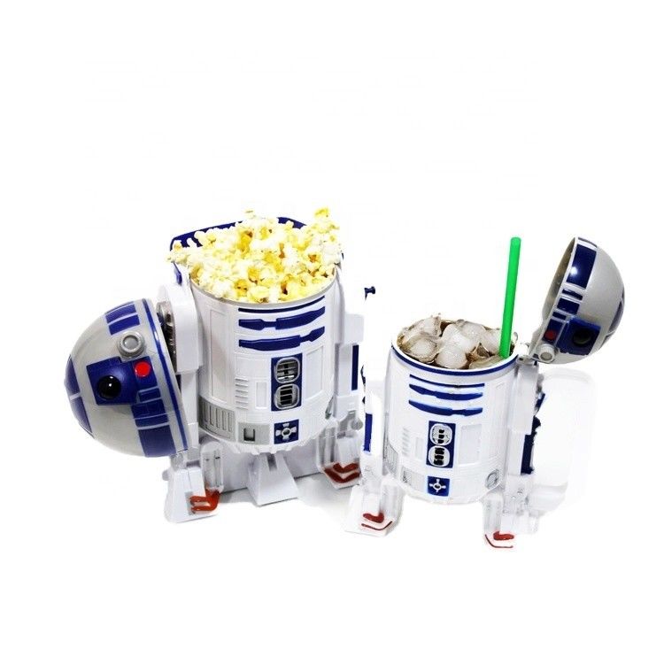 Pabrikan Popcorn Bucket Kontainer Bucket Plastik 3D yang disesuaikan untuk Popcorn