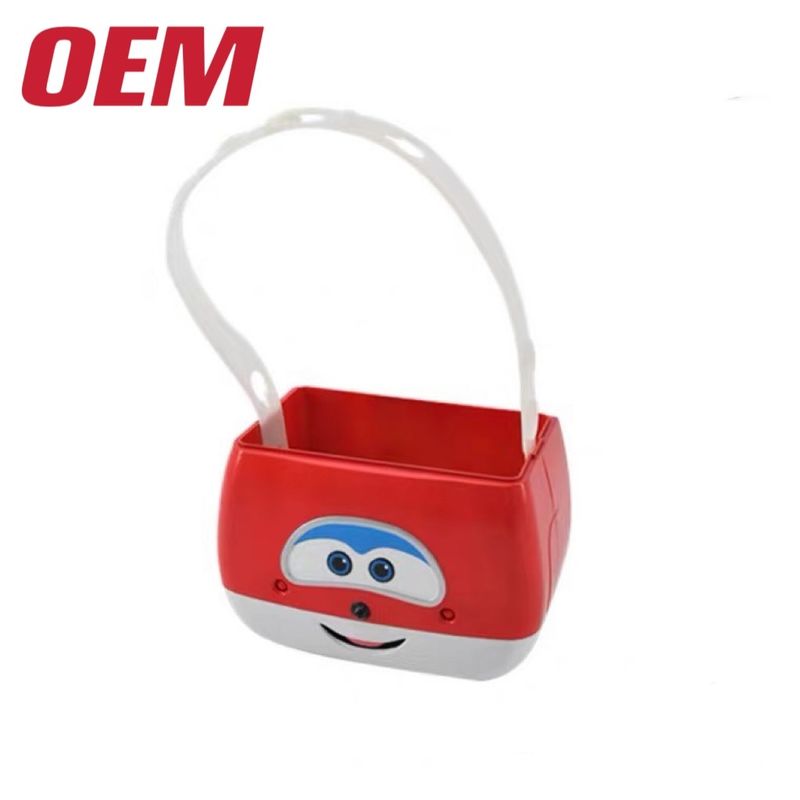 Ember Popcorn Kartun Plastik Buatan Cangkir Jerami Kustom Ember Penyimpanan Fungsi Mobil Kosong